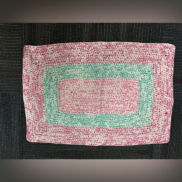 Handmade Knit Crochet Rug - Picture 5 of 5
